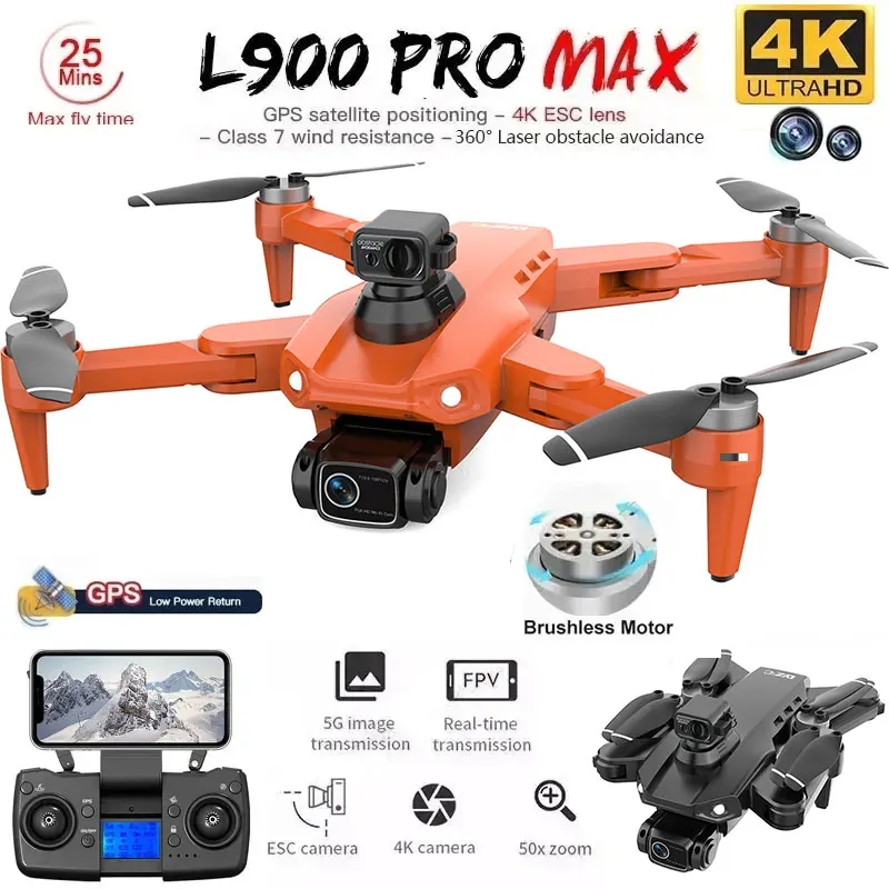 Drone Ae Rc - L900 Pro MAX GPS Дрон 4K