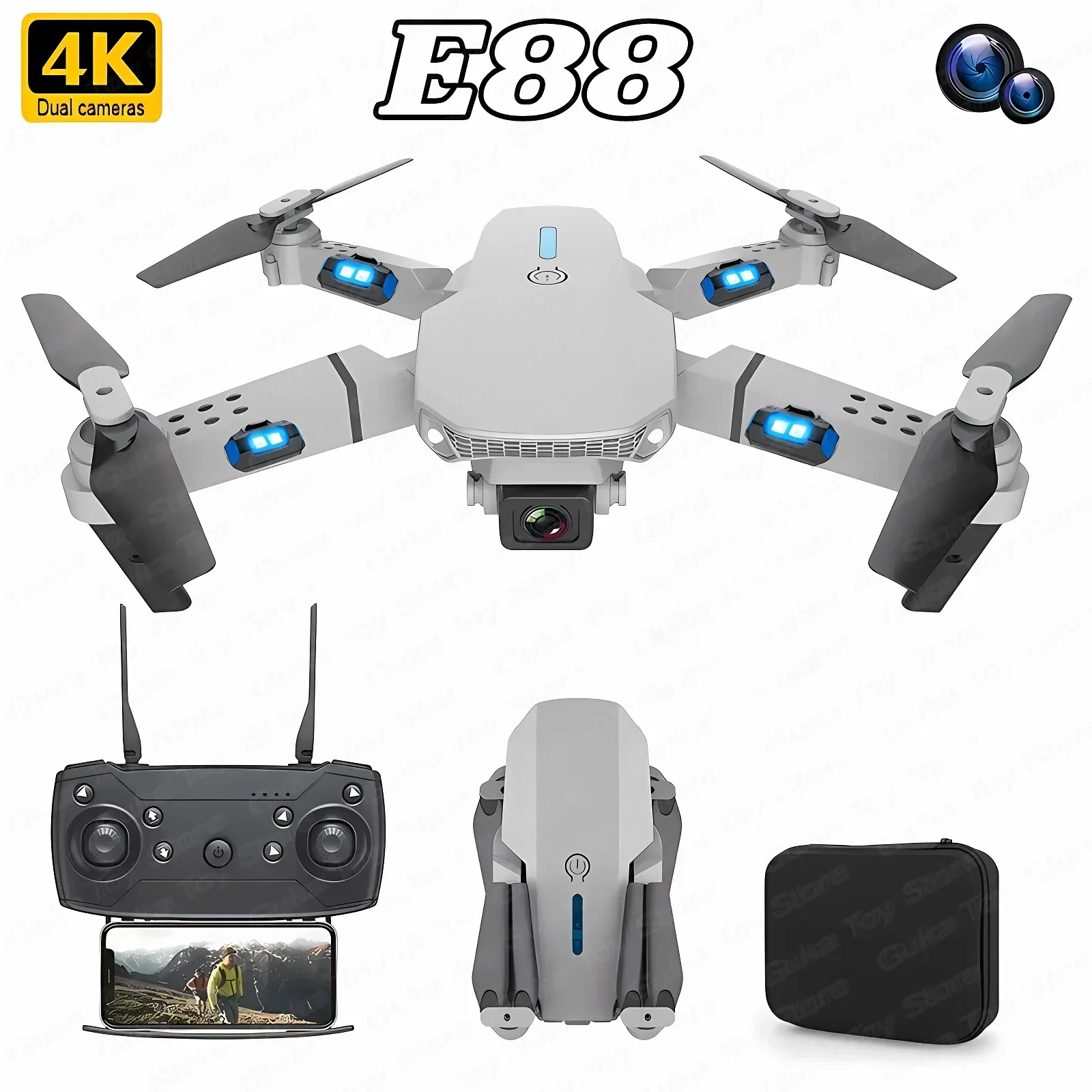 E88 Pro WIFI FPV Дрон Широкоуг – обзор и цена Drone Ae Rc